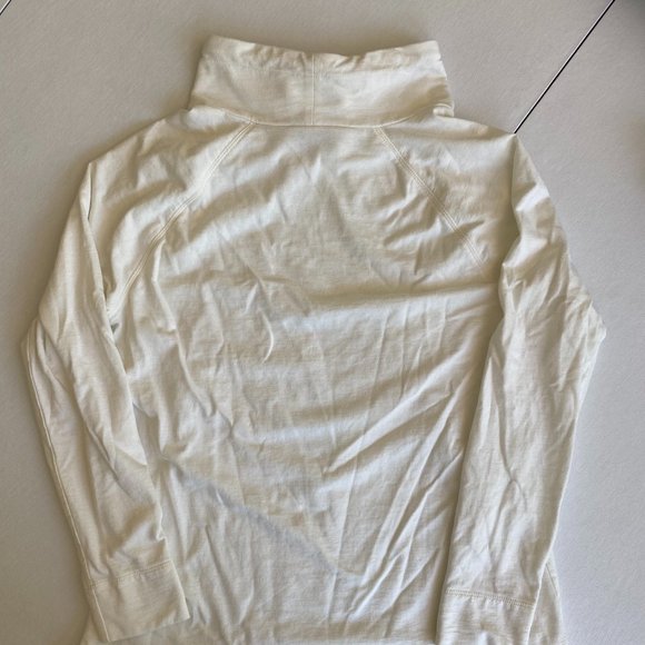 James Perse White Drawstring Funnel-Neck Hooded Sweatshirt Size 0 - Picture 8 of 10